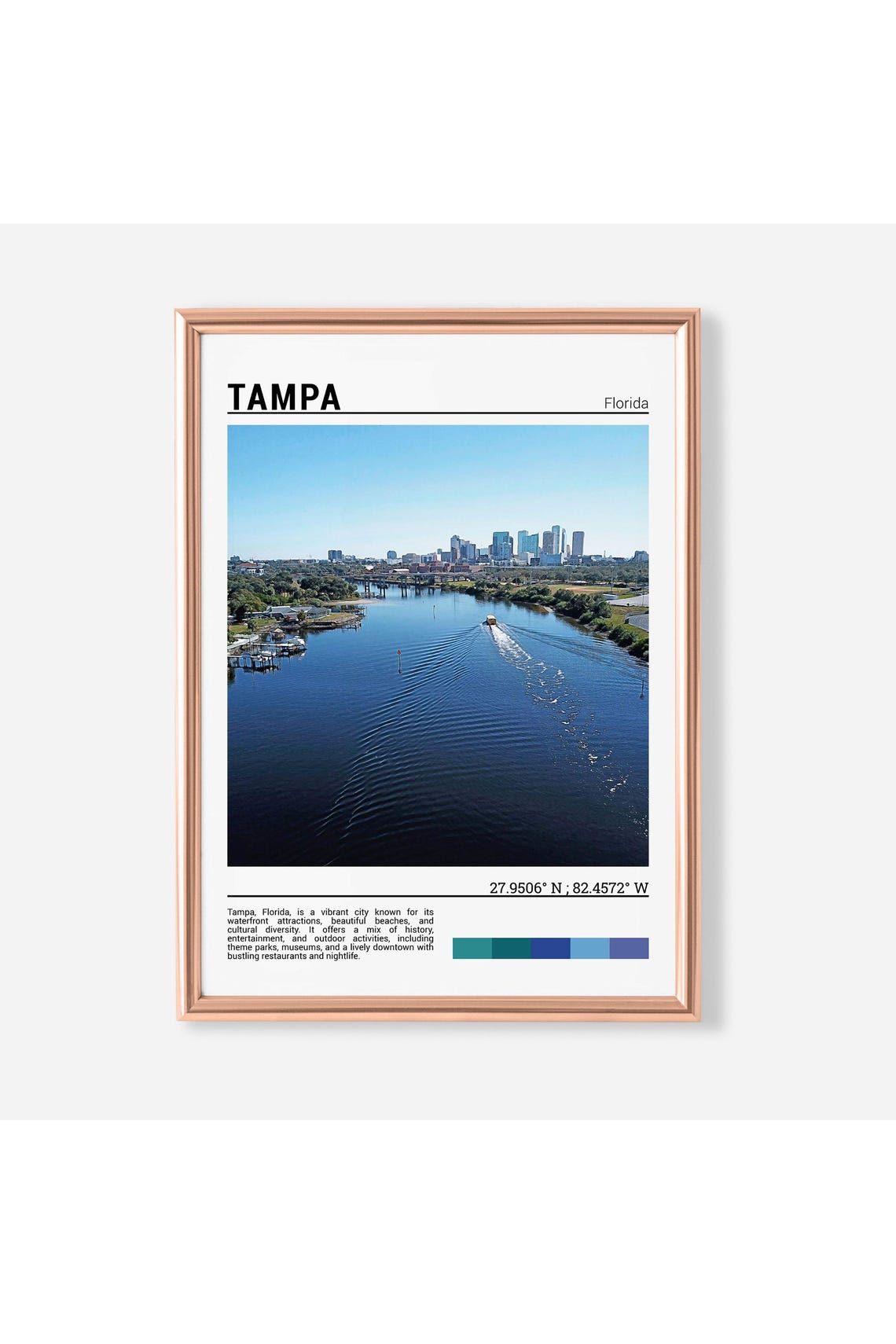 Tampa Print Tampa Poster Tampa Wall Art Tampa Travel Tampa Art Print Tampa Photo Tampa Artwork Florida Poster