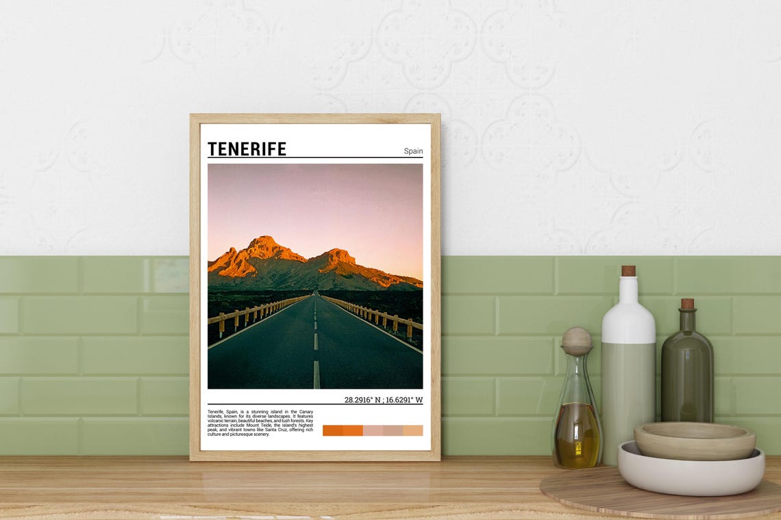 Tenerife Wall Art Tenerife Poster Print Tenerife Photography Tenerife Photo Tenerife Gift Tenerife Poster Tenerife Spain - Image 3