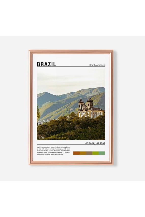 Brazil Print Brazil Poster Brazil Wall Art Brazil Travel Brazil Artwork Brazil Art Brazil Photo