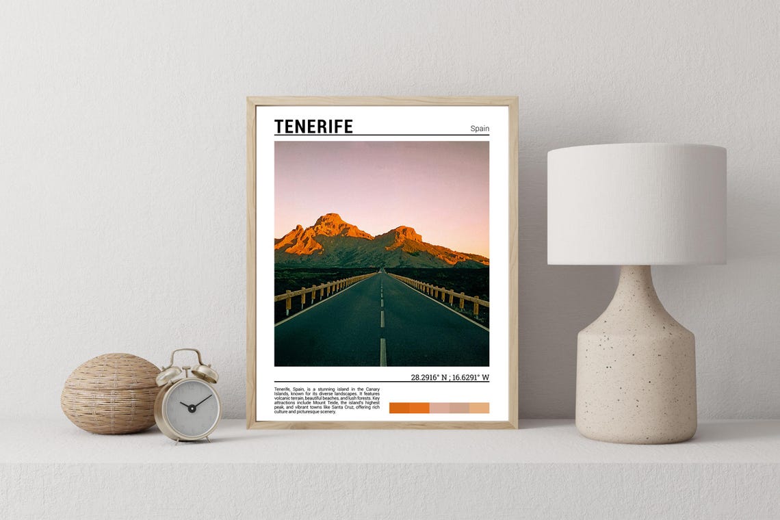 Tenerife Wall Art Tenerife Poster Print Tenerife Photography Tenerife Photo Tenerife Gift Tenerife Poster Tenerife Spain - Image 2