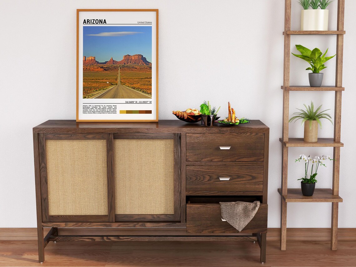 Arizona Monument Valley Desert Highway Red Rock Mesas Travel Poster - Image 6