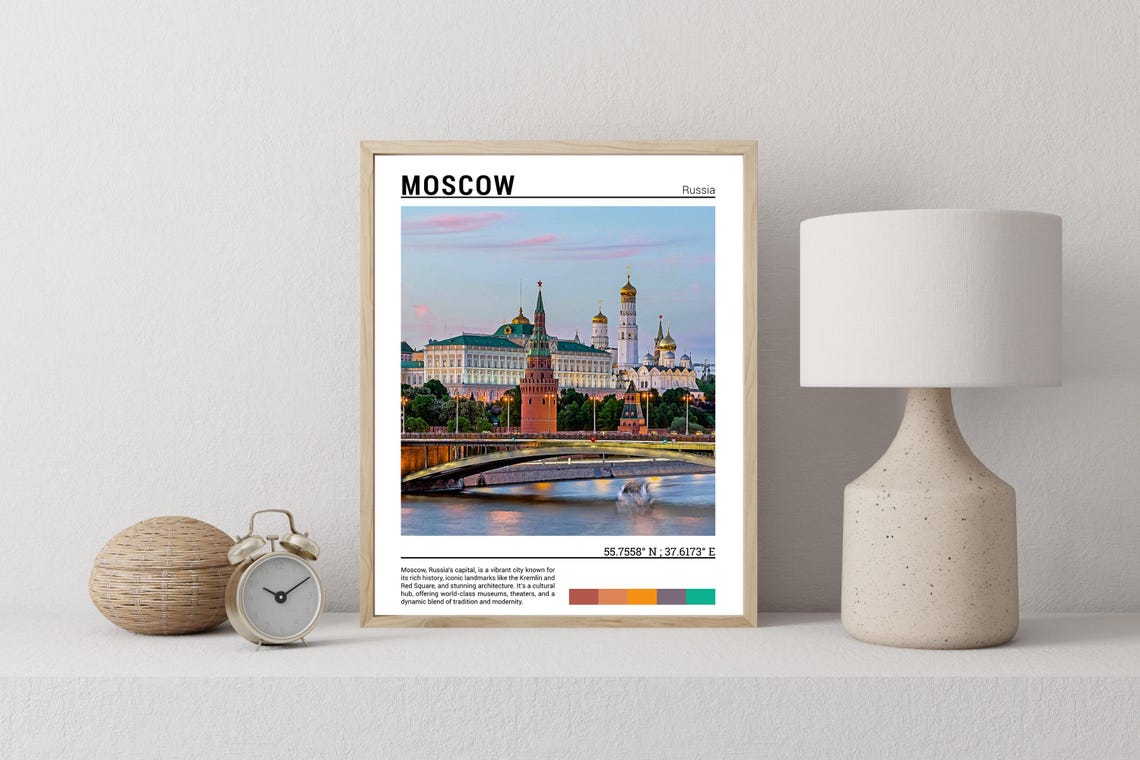 Moscow Print Moscow Poster Moscow Wall Art Moscow Travel Moscow Art Print Moscow Photo Moscowrussia - Image 2
