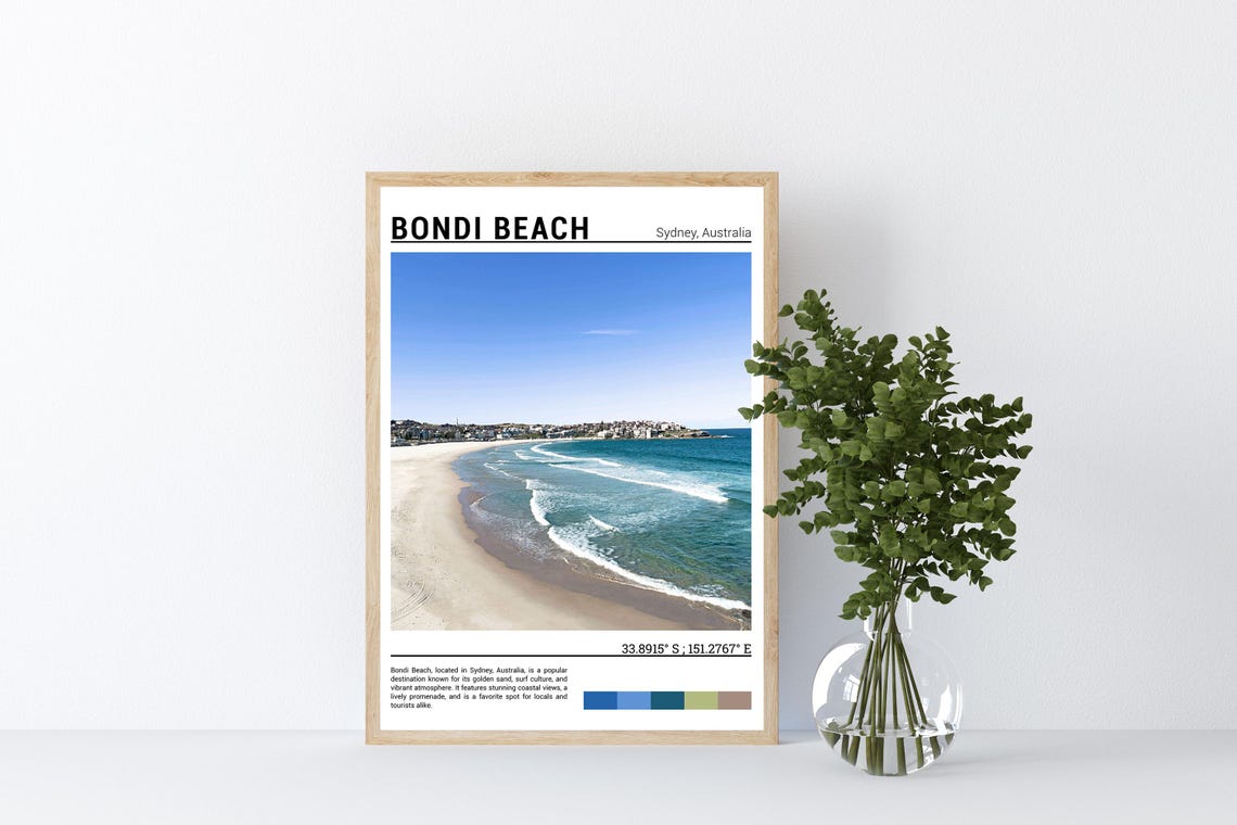Bondi Beach Sydney Australia Golden Sand Surf Surf Coast Poster - Image 4