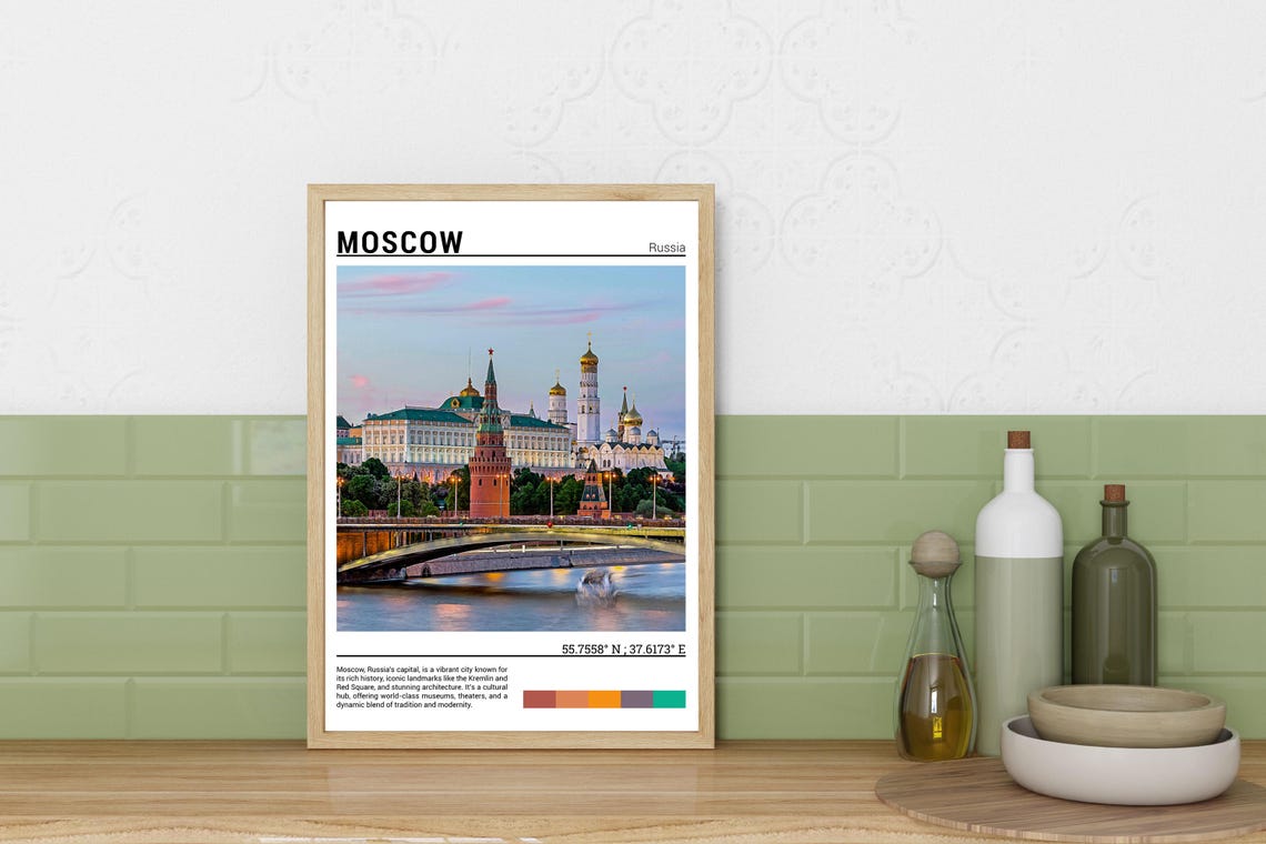 Moscow Print Moscow Poster Moscow Wall Art Moscow Travel Moscow Art Print Moscow Photo Moscowrussia - Image 3