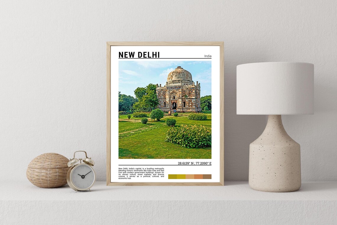 New Delhi India Historic Tomb Gardens Green Park Photo Poster - Image 3
