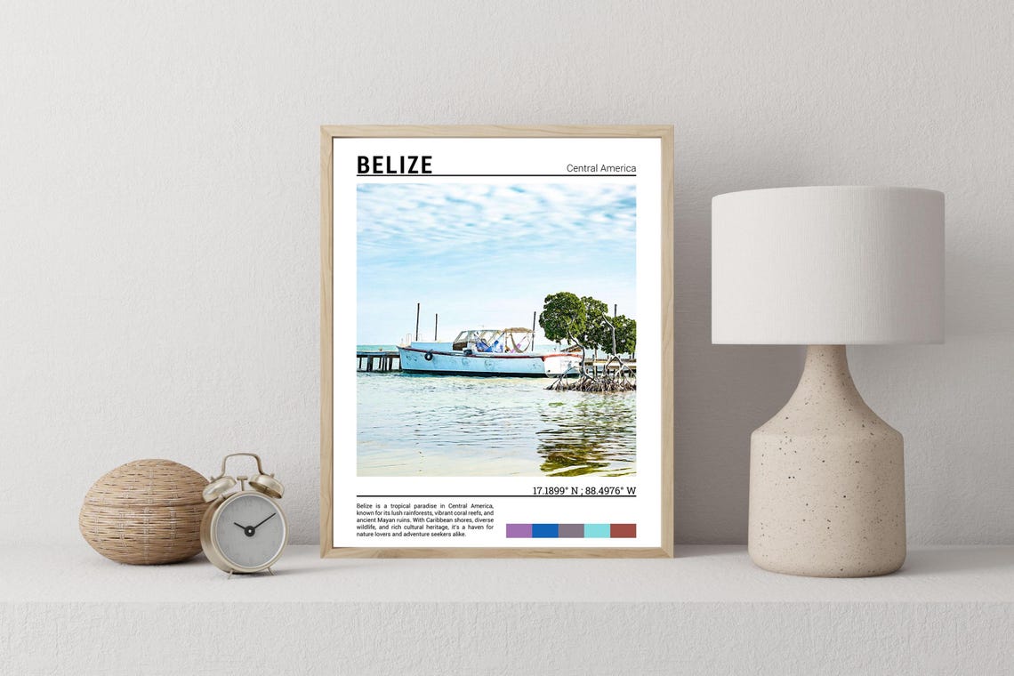 Belize Print Belize Poster Belize Wall Art Belize Travel Belize Art Print Belize Photo Belize Artwork - Image 2