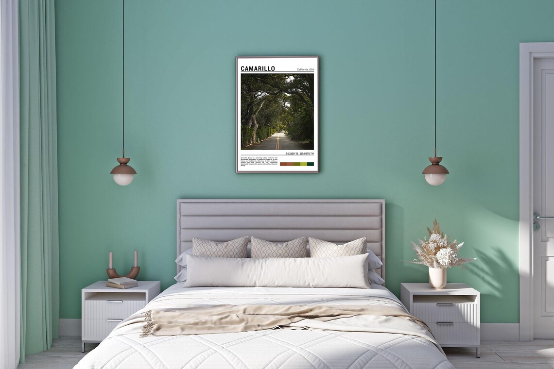 Camarillo California Tree Lined Country Road Oak Trees Travel Poster - Image 5