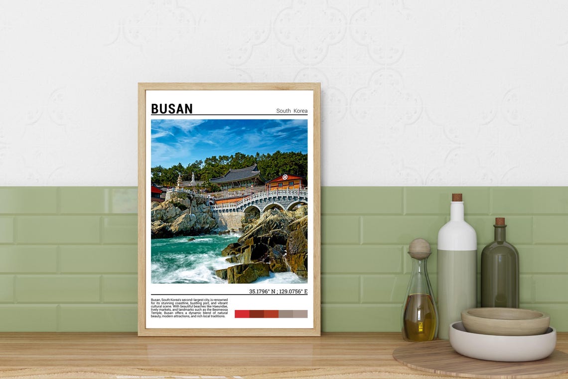 Busan South Korea Poster Print Busan Wall Art South Korea Wall Art South Korea Decor Busan Photo Busan Poster South Korea Asia Poster - Image 3