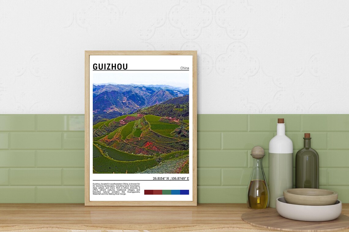 Guizhou Print Guizhou Poster Guizhou Wall Art Guizhou Travel Guizhou Art Print Guizhou Photo - Image 6