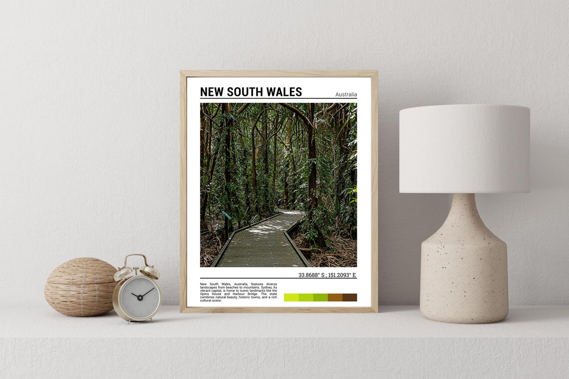 New South Wales Australia Rainforest Boardwalk Trail Photo Poster - Image 2