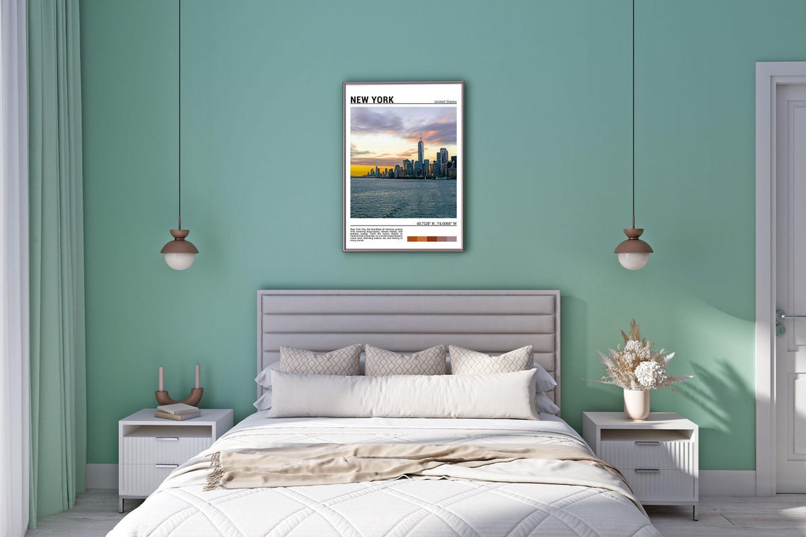 New York Print New York Poster New York Travel Poster New York Travel Gift New York Art New York Usa - Image 5