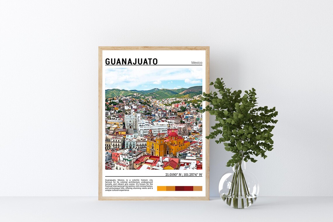 Guanajuato Mexico Travel Poster, Cultural Wall Art - Image 4