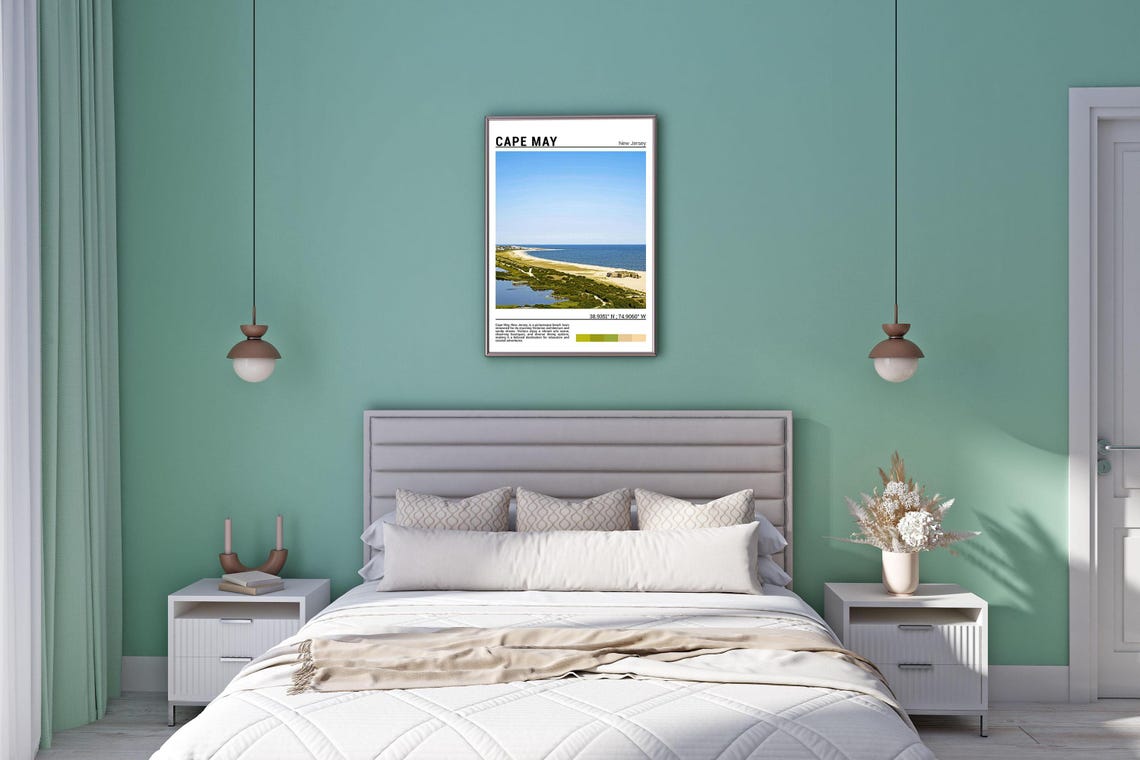 Cape May New Jersey Coastal Sandy Beach Dunes Aerial Photo Poster - Image 5
