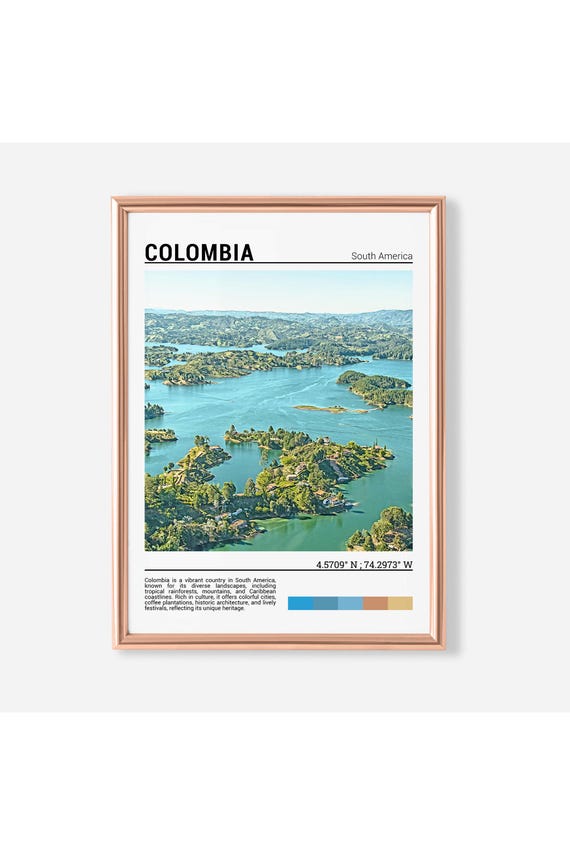 Colombia Poster Colombia Print Colombia Travel Poster Colombia Art Colombia Travel Gift Colombiasouth America