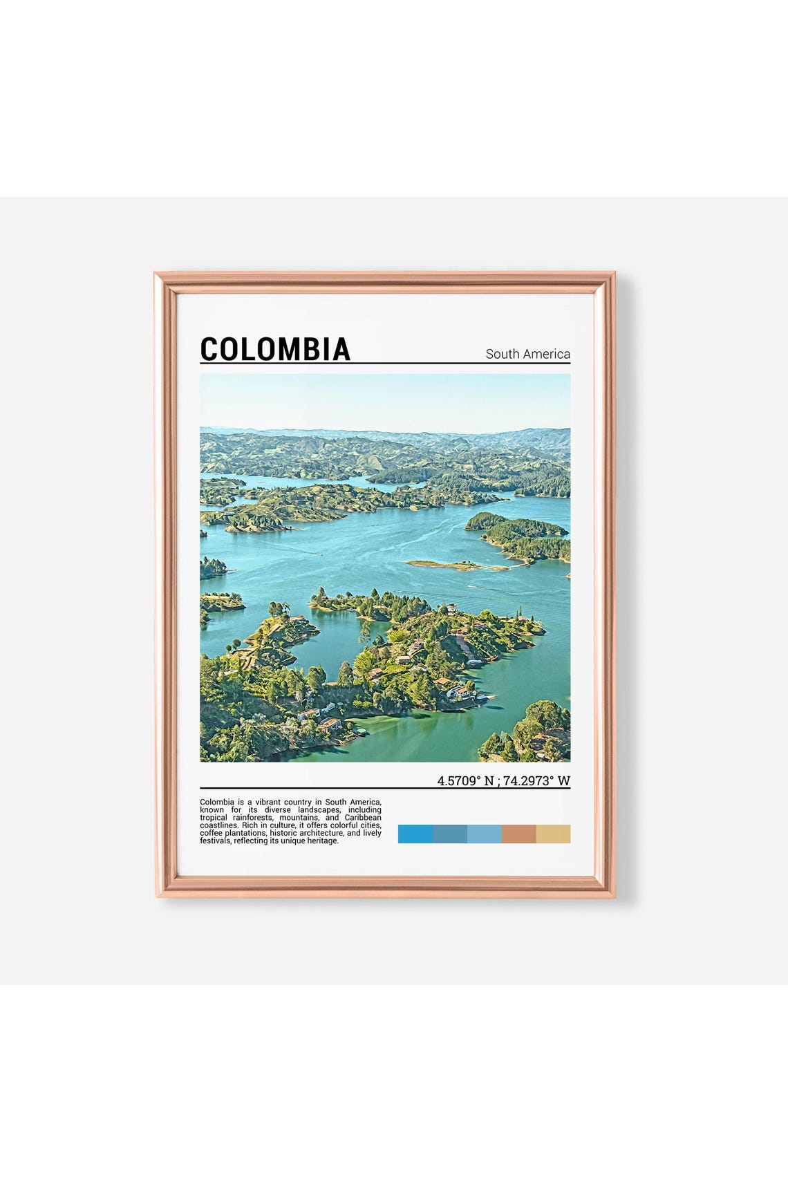 Colombia Poster Colombia Print Colombia Travel Poster Colombia Art Colombia Travel Gift Colombiasouth America