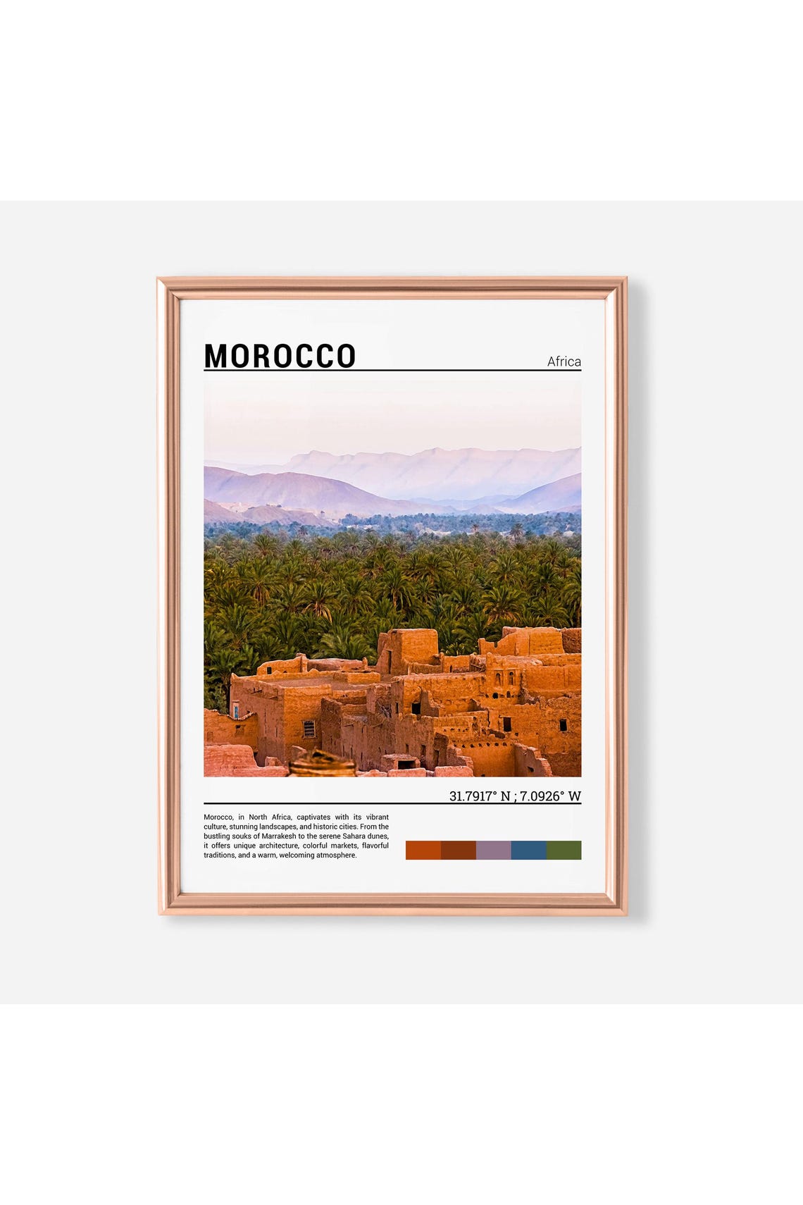 Morocco Kasbah Mud Brick Palmeraie Desert Oasis Photo Poster