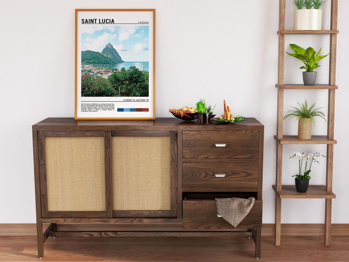Saint Lucia Travel Poster, Caribbean Art Print - Image 6