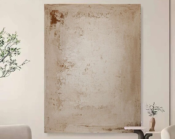 Wabi Sabi Beige Abstract Art Print, Minimalist