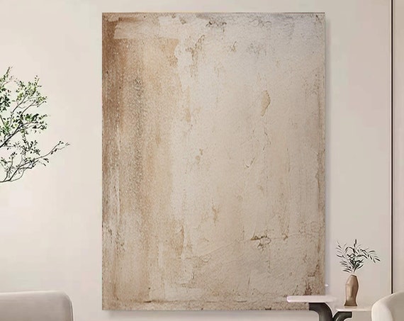 Wabi Sabi Neutral Wall Art Brown Abstract Painting Beige Wall Art White Wall Art Textured Brown Beige Painting Neutral Painting Wall Decor