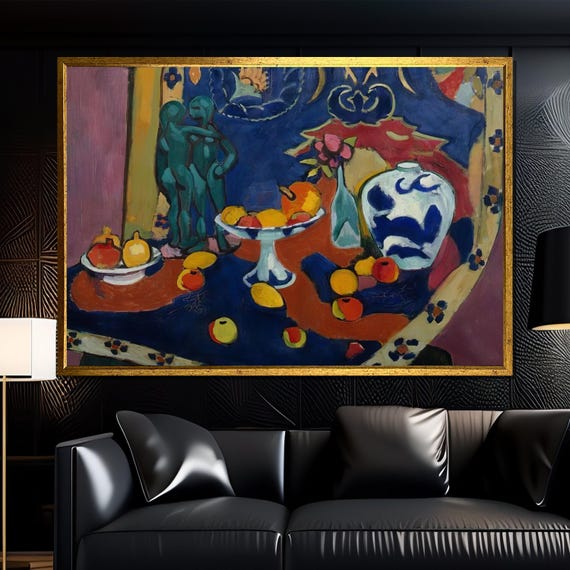 Matisse Inspired Fruit And Vase Still Life