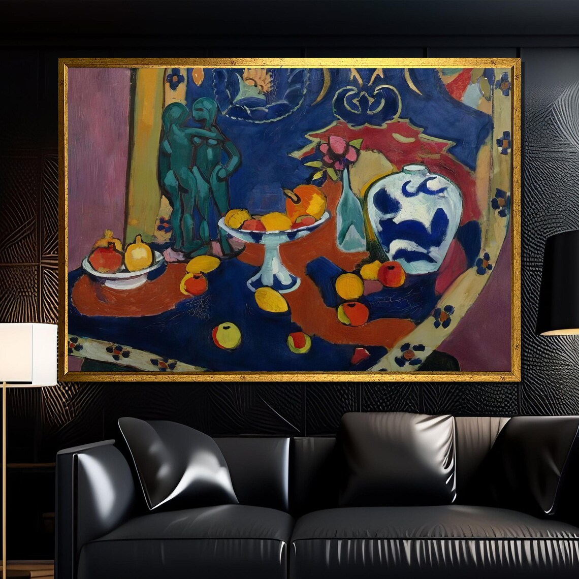 Matisse Inspired Fruit And Vase Still Life