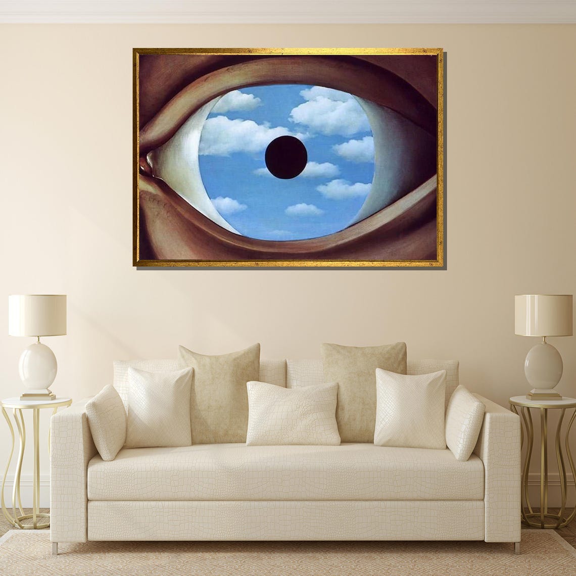 Rene Magritte The False Mirror Surreal Eye Sky Cloud Art Poster - Image 4