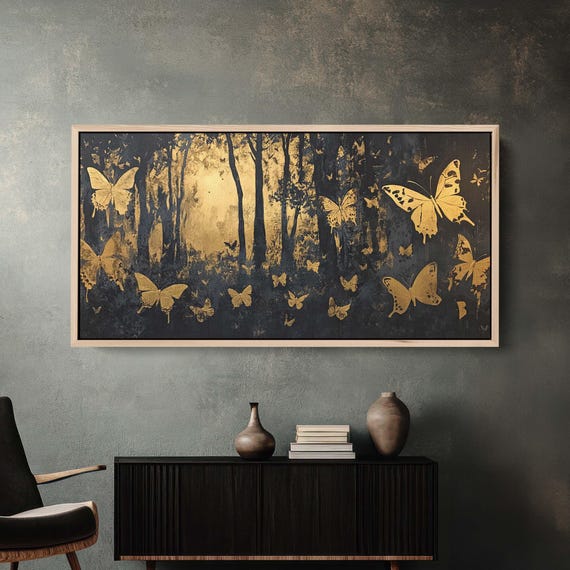 Butterfly Forest, Modern Contemporary Art Print