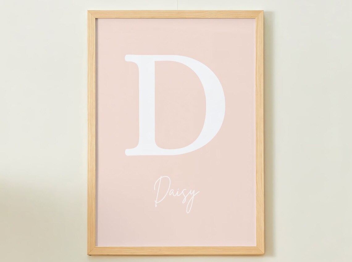 Personalised Initial Print, Nursery Room Decor - Image 2
