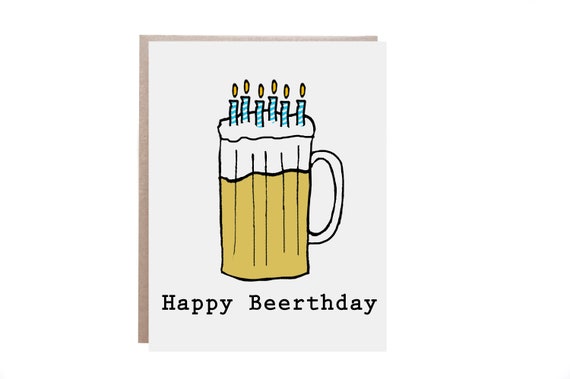 Beer Birthday Card Beer Card Birthday Card For Boyfriend Birthday Card For Husband