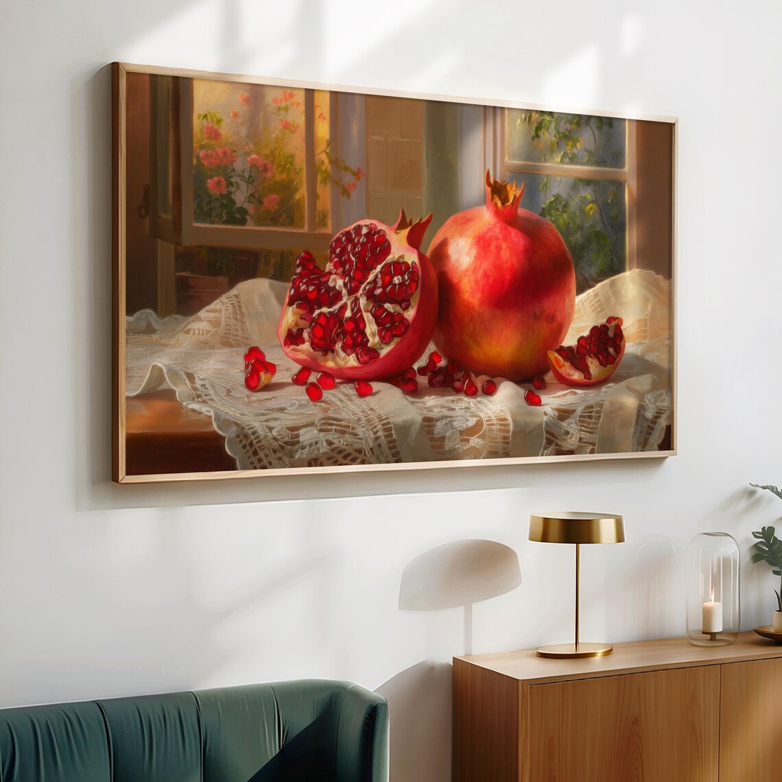 Pomegranates Vintage Rustic Autumn Art Print - Image 2