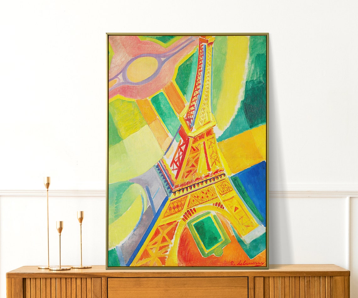 Robert Delaunay Eiffel Tower Colorful Cubist Paris Landmark Art Poster