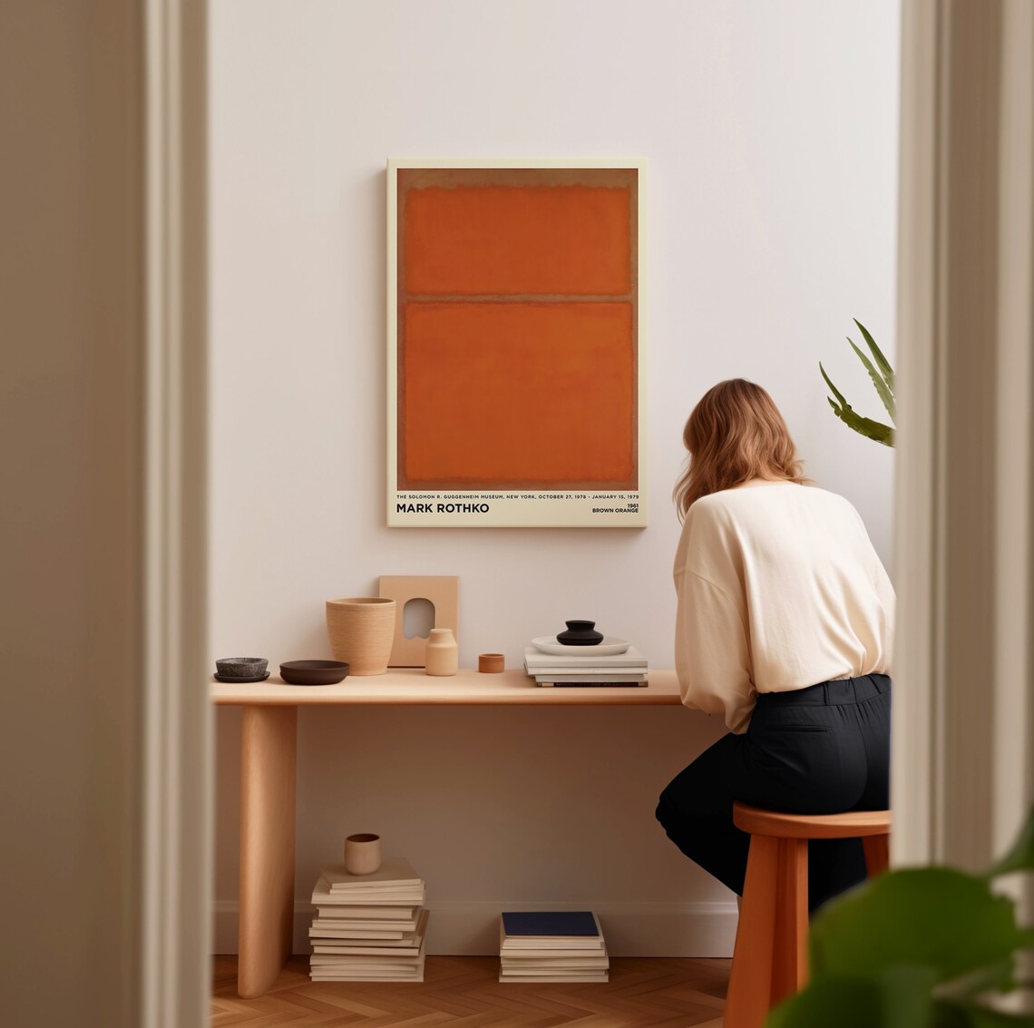 Mark Rothko Brown Orange 1961 Abstract Color Field Exhibition Poster - Image 3