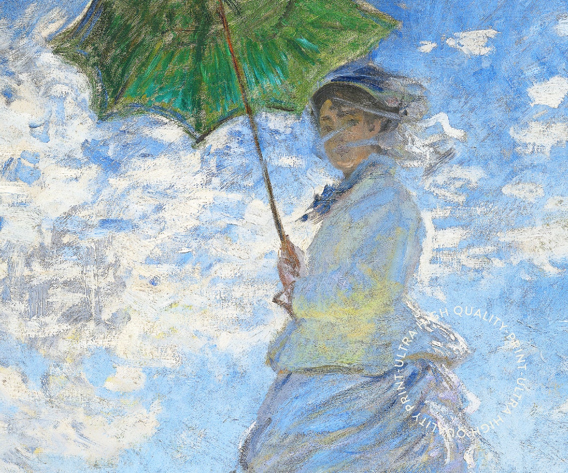 Claude Monet Woman With A Parasol 1875 Impressionist Exhibition Poster - Image 5