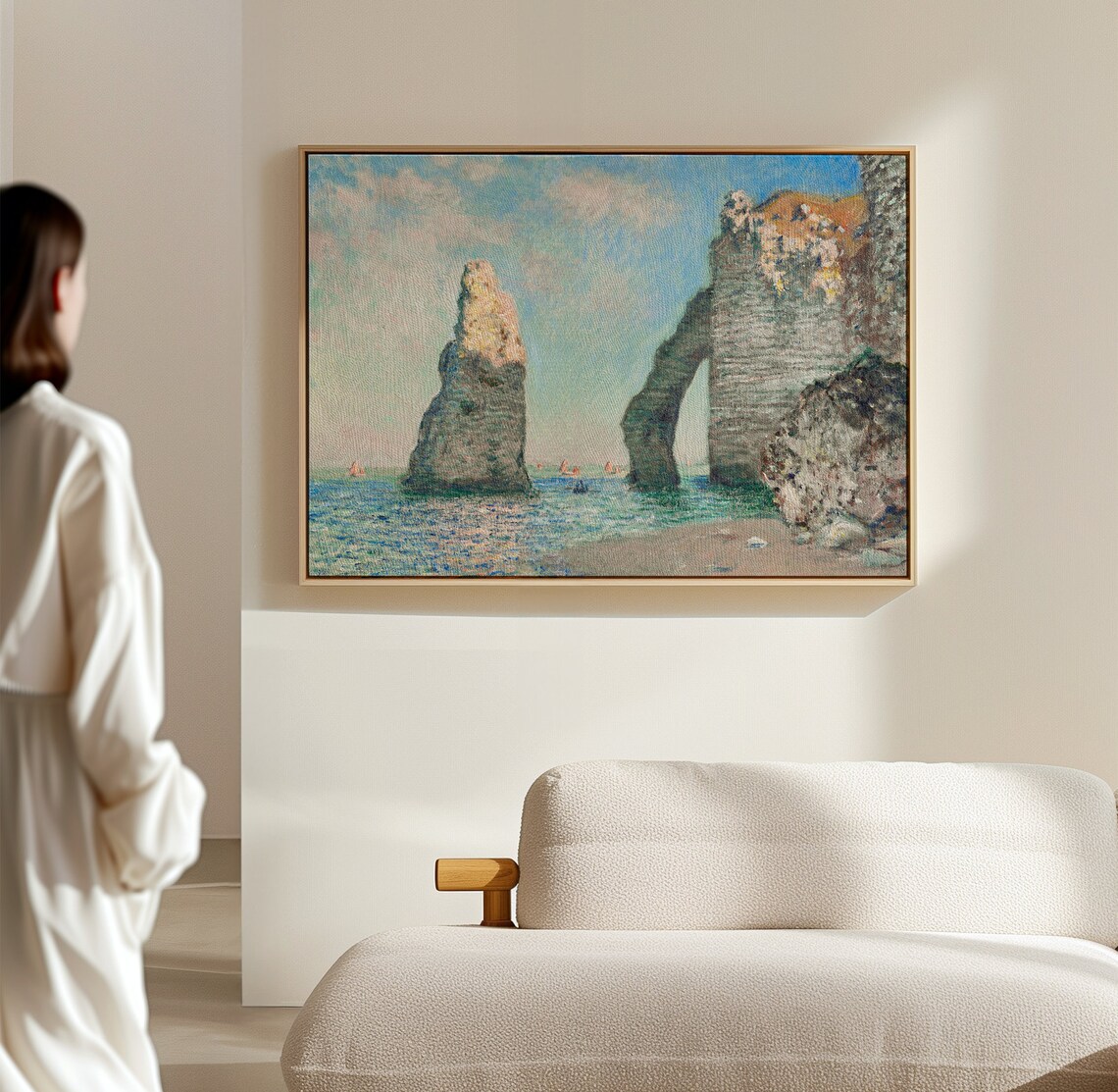 Claude Monet Etretat Cliffs Normandy Coast Impressionist Seascape Wall Art Poster - Image 5