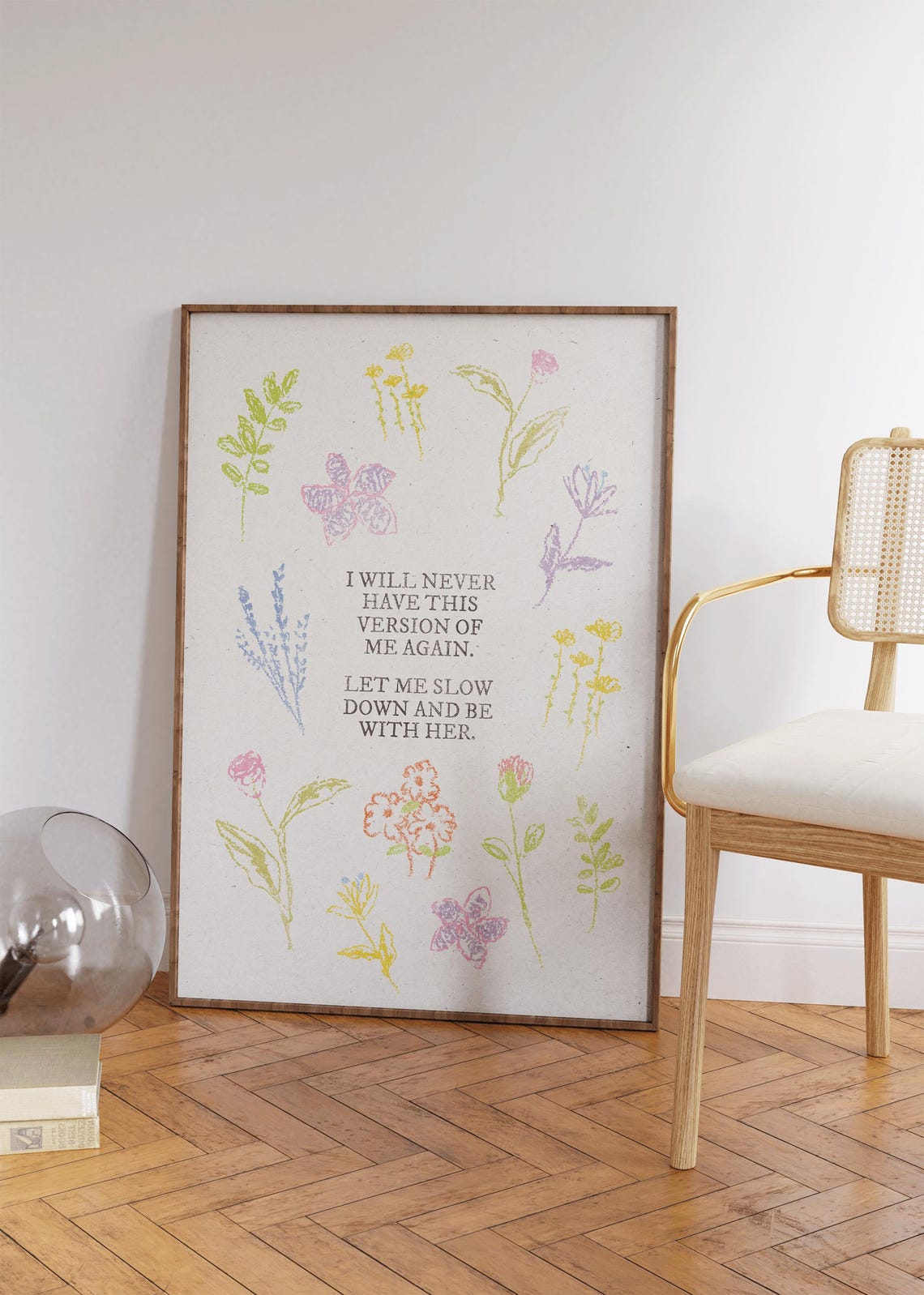 I Will Never Have This Version Of Me Again Pastel Botanical Print Art - Image 2