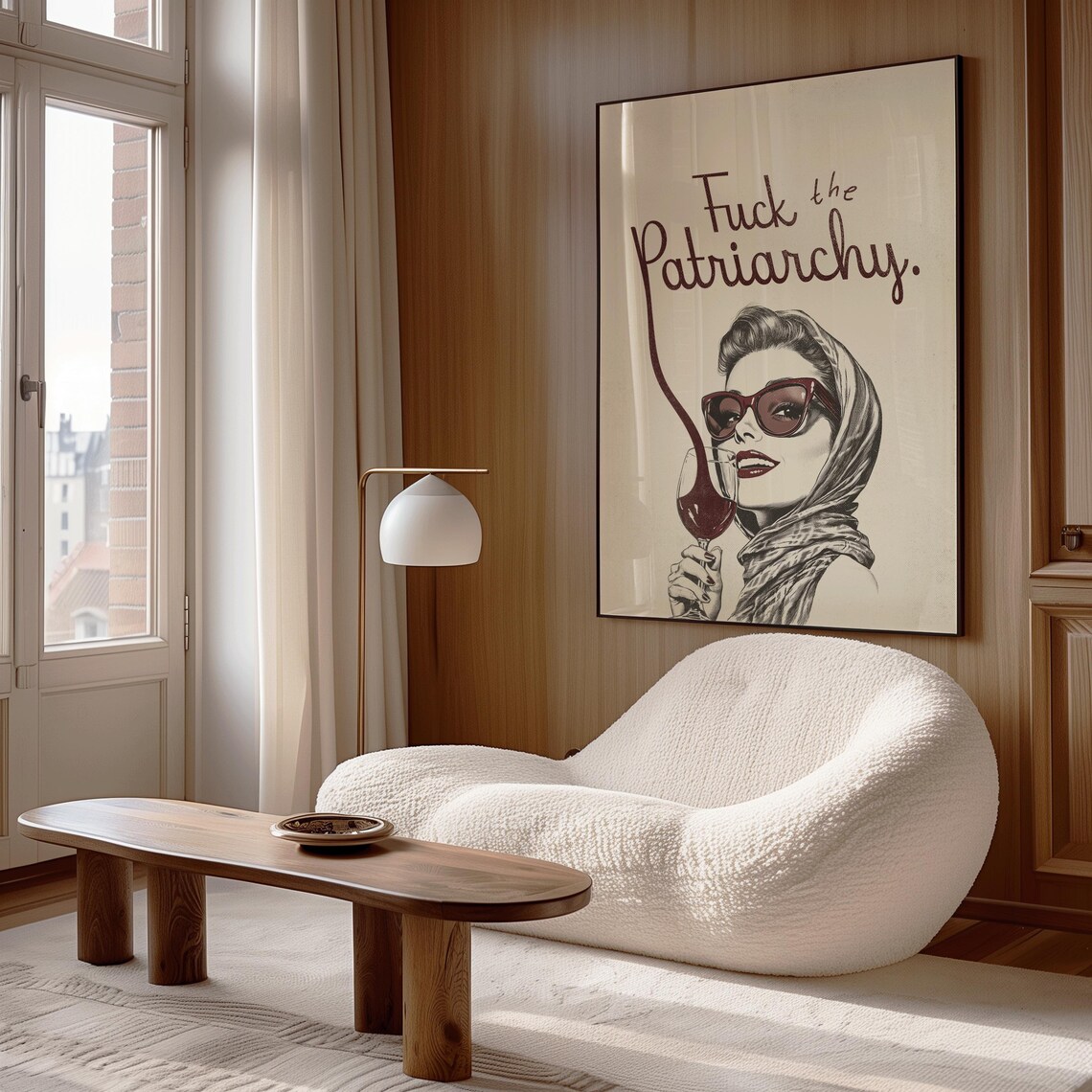 Fuck The Patriarchy Print Retro Feminist Wall Art Trendy Preppy Wall Decor Funny Bedroom Apartment Decor Hot Girls Print Empowerment - Image 4