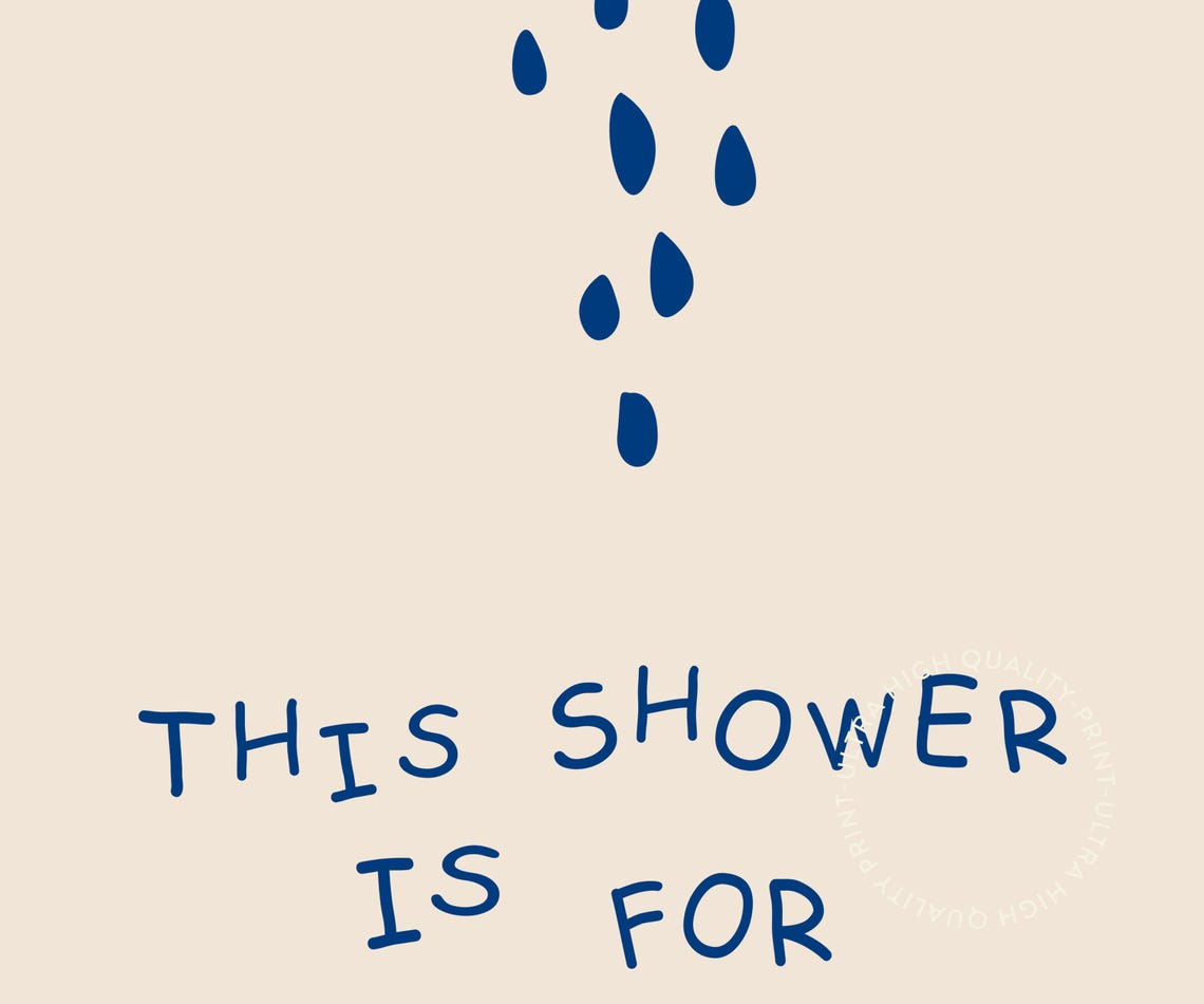 This Shower Is For Singing Print Aesthetic Bathroom Decor Shower Singing Poster Retro Preppy Bathroom Art Trendy Dorm Cute Wall Art - Image 5