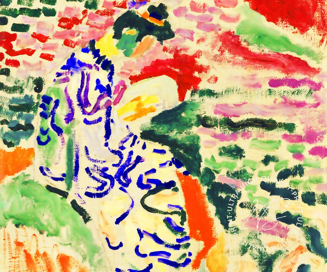 Henri Matisse Woman Beside The Water 1905 Fauvist Colorful Art Print - Image 3