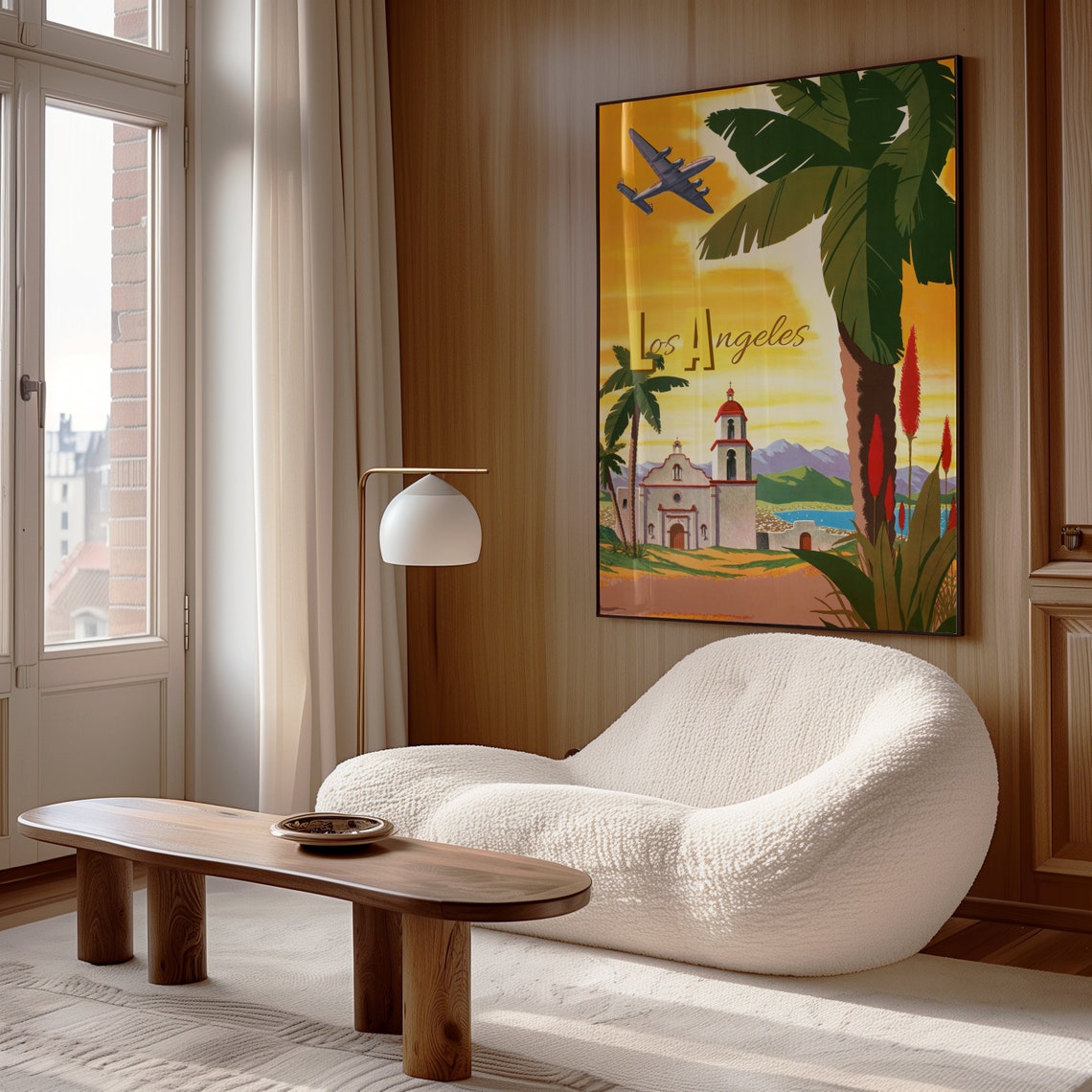 Travel Poster Los Angeles Poster Holywood Wall Art For Living Room Vintage Posters In Los Angeles Print Modern Office Wall Art - Image 4