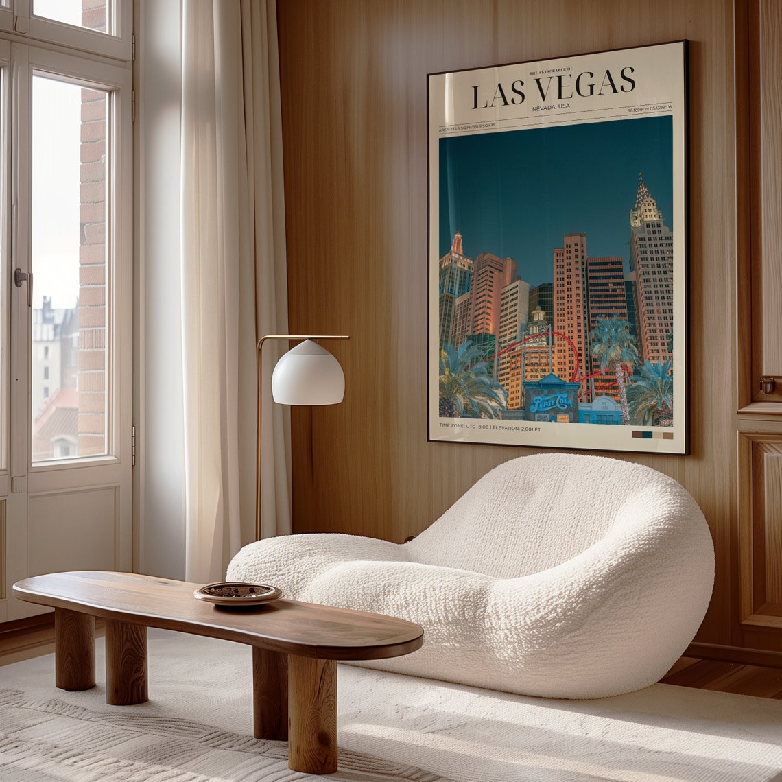 Las Vegas Nevada Skyscraper Skyline Day Vintage Travel Poster - Image 4