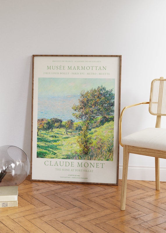 Claude Monet Print The Seine At Port Villez Print Vintage Wall Decor Landscape Monet Wall Art Sea Wall Print Large Wall Art Living Room