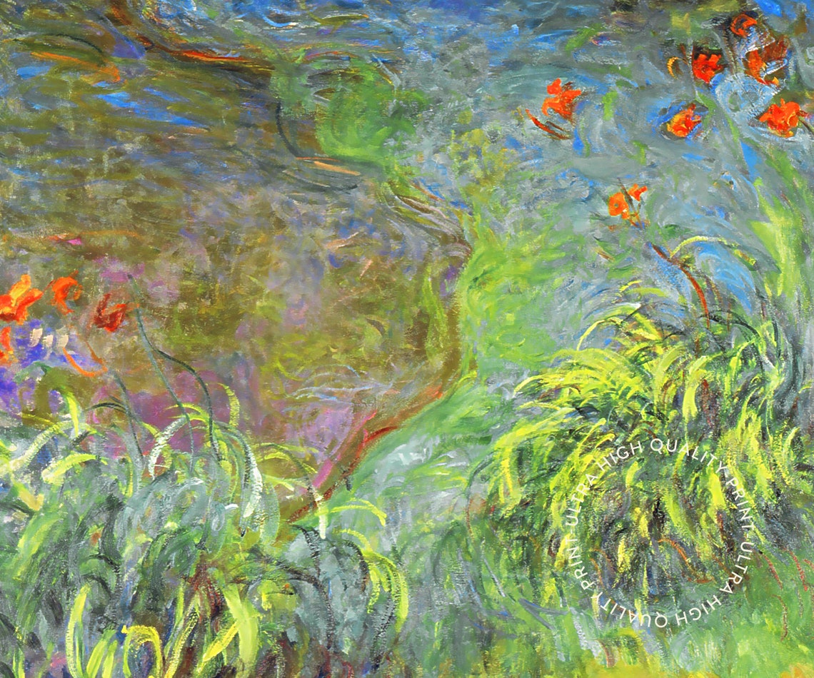 Claude Monet Hemerocalles au Bord de lEau Daylilies Pond Art Print - Image 5