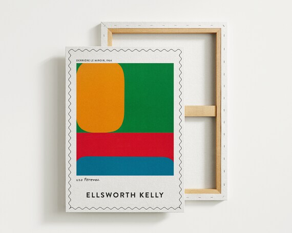 Ellsworth Kelly Print Art Wall Art Orange Green Red Large Abstract Wall Art For Living Room Geometry Wall Art Home Decor
