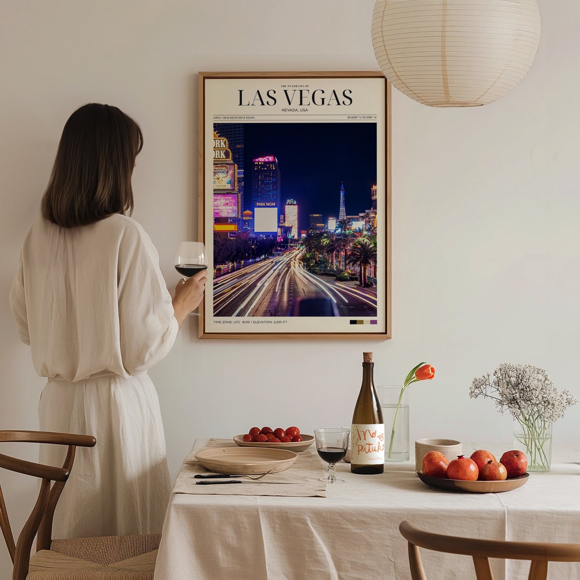 Travel Poster Las Vegas Strip Poster Street Of Las Vegas Print Las Vegas Wall Art For Living Room Large Modern Office Cities Wall Art - Image 3