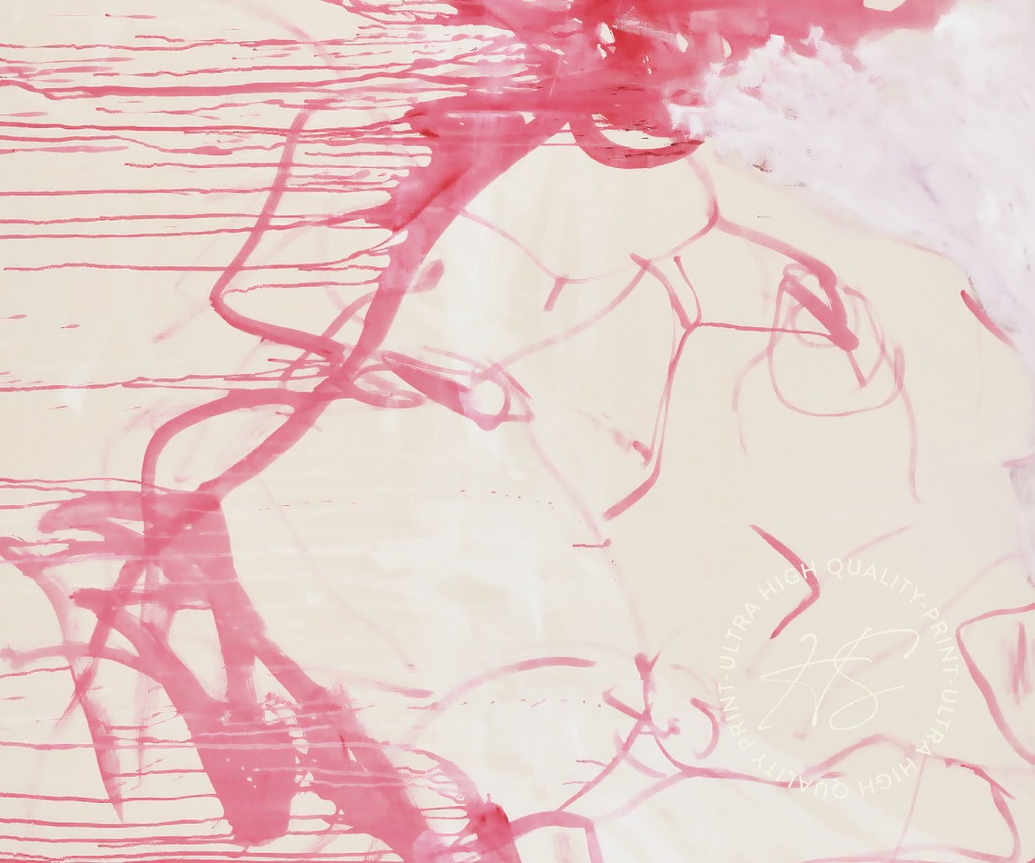 Tracey Emin Wet 2021 Pink Abstract Wash Exhibition Wall Art Poster - Image 4