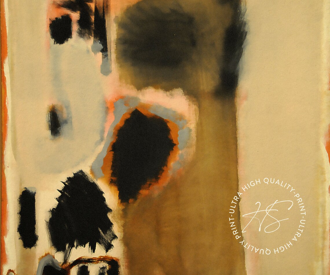 Mark Rothko No 5 1948 Brown Black Earthy Abstract Exhibition Art Print - Image 4