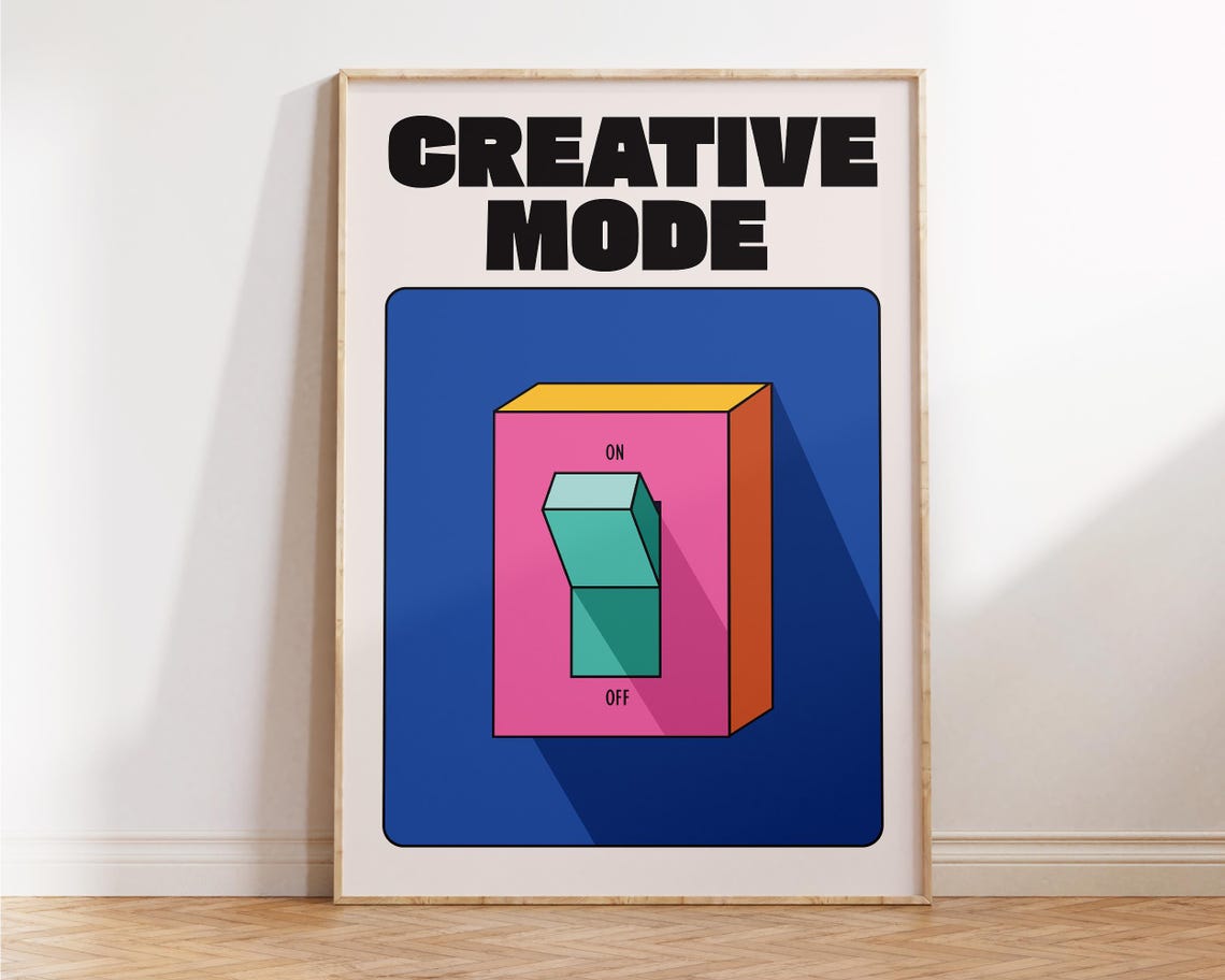 Creative Mode Print Creativity Wall Art Aesthetic Bedroom Apartment Decor Inspiring Quotes Colorful Retro Prints Gift For Creatives - Image 3