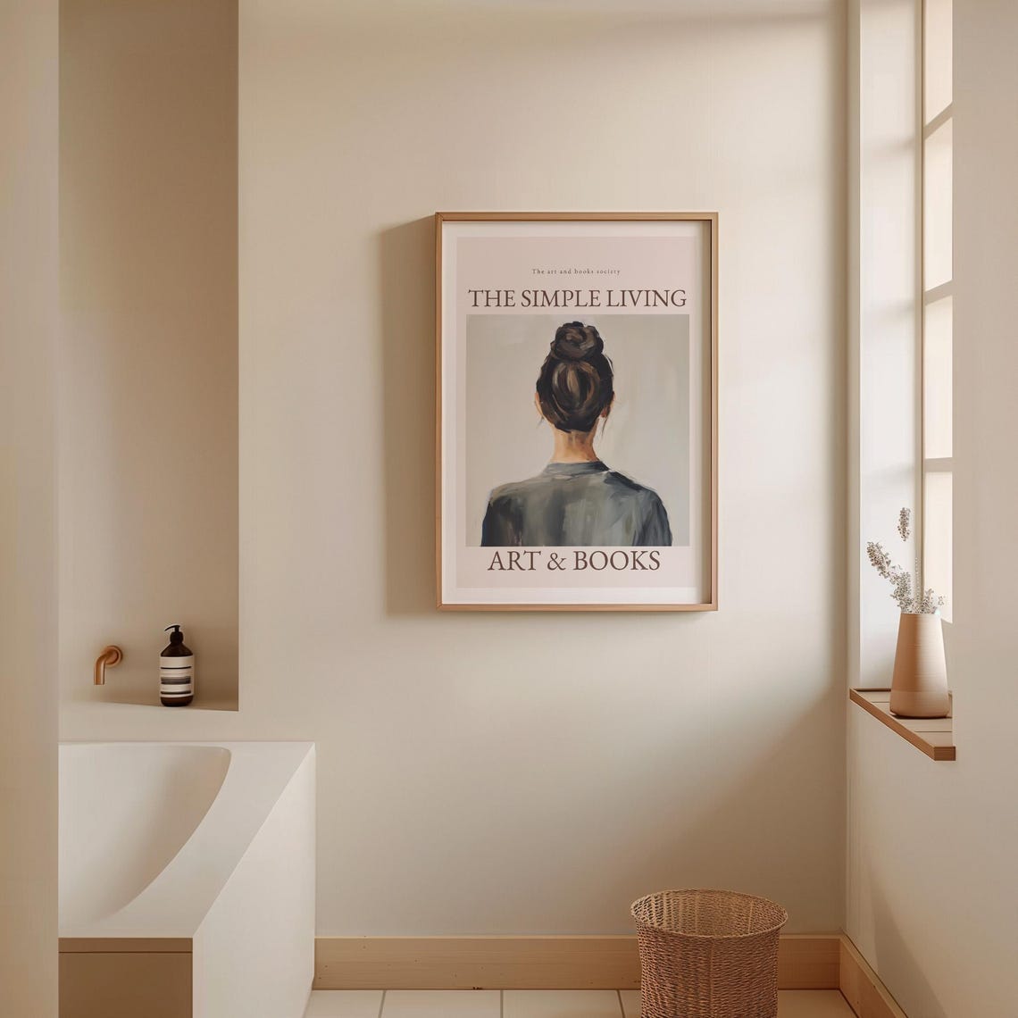 The Simple Living Art And Books Society Vintage Reader Poster - Image 3