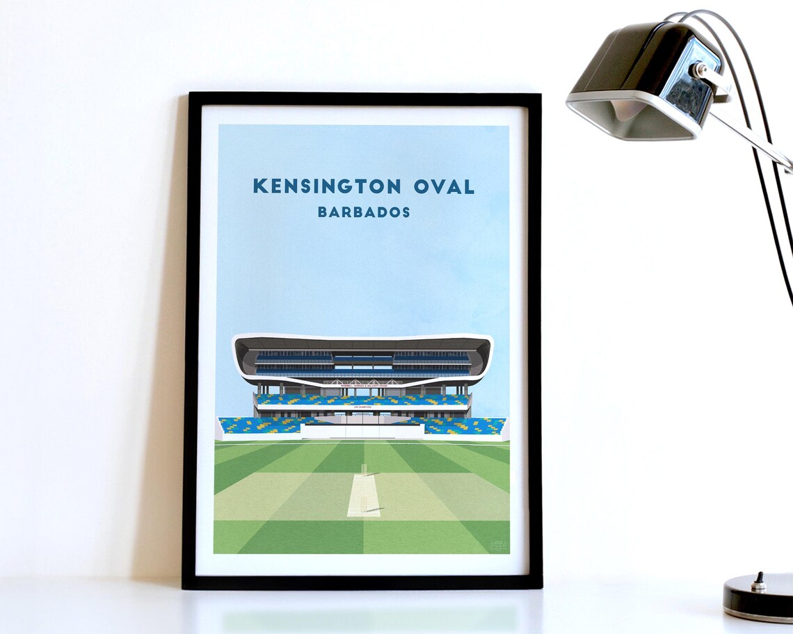 Barbados Cricket Art Print, Kensington Oval Poster