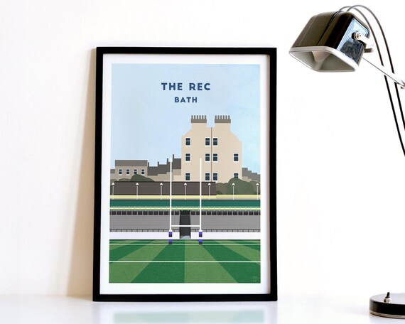 Bath Rugby Poster, Recreation Ground Art Print